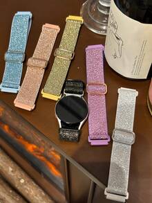 Glittering Watch Band Compatible With Samsung Galaxy Watch 7 Band 40mm 44mm,Dazzling Watch Straps For Galaxy Watch FE 40 Mm/Galaxy Watch 6/6 Classic 5 4 Band 40mm 44mm/20mm, Perfect Gifts For Girls And Ladies
