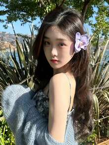 1 件花朵甜美仿真蝴蝶兰花刘海发夹头饰非常适合拍照、海滩派对装饰优雅美丽的情人节礼物、爪夹、发夹、发夹、发夹、发夹 - 彩色 - 查看 10