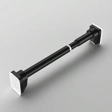 Metalowy drążek napinający do zasłony prysznicowej jest regulowany, drążek podtrzymujący szafę jest teleskopowy i ma antypoślizgową silikonową podstawę, bez konieczności wiercenia. Drążek na zasłonę i drążek do suszenia ubrań nadają się do wielu zastosowań, takich jak łazienki, kuchnie i balkony.