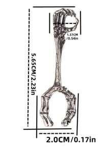1pc Personalized Hand Bone Smoking Ring, Cigarette Holder With Skull Pattern Ring Holder, Adjustable Opening To Prevent Hand Burning And Yellowing - Multicolor - View 9
