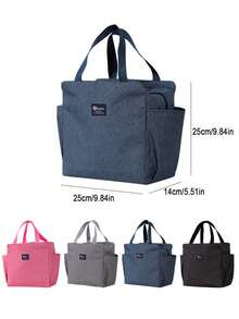 大容量野餐包，防漏便携午餐手提袋，保温午餐盒，男女通用，防水保冷袋，午餐盒，女士可重复使用双色可调节肩带便携午餐包，保温午餐盒，便当包，晚餐保温袋，旅行必备，野餐必备，露营必备，返校必备 - 彩色 - 查看 10