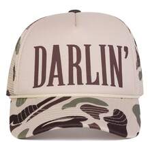 1 pièce Casquette de camionneur DARLIN pour femmes, casquette de baseball imprimée de lettres personnalisées, casquette de mode streetwear en maille, chapeau décontracté de protection solaire pour l'extérieur, convient pour le printemps, l'automne, les voyages, la plage - Multicolore - Voir 4