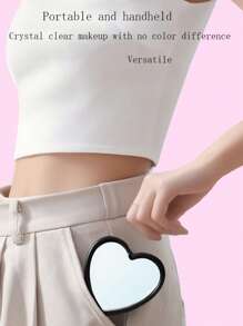 10 piezas de espejos de maquillaje en forma de corazón, espejos de maquillaje portátiles para viajes, espejos de maquillaje mini, regalos portátiles para mujeres y niñas, decoraciones del Día de San Valentín, maquillaje, barato, decoración de habitación, tocador, viaje, dormitorio, accesorios de maquillaje, espejo, espejo de tocador, mini espejo, espejo compacto, espejo pequeño, espejo de mano