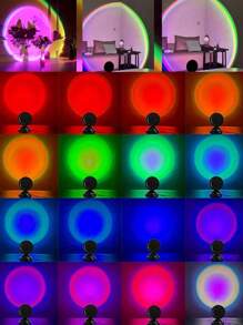 1 buc. Lumină de ambianță LED apus de soare - Creează o atmosferă caldă, perfectă pentru decorațiuni sufragerie, iluminat ambiental dormitor, decorațiuni de sărbători, cadouri, sărbători de festivaluri, întâlniri pentru cupluri, imagine de fundal ancore