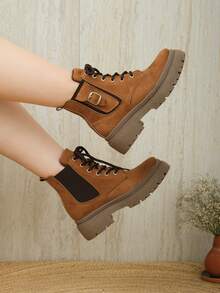 Women Ankle Boots & Booties - Khaki - View 2