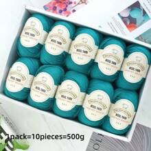 10 包，针织纱，中等厚度针织纱，亲肤保暖，手工针织针织纱，适用于毛衣、披肩、毛毯等。