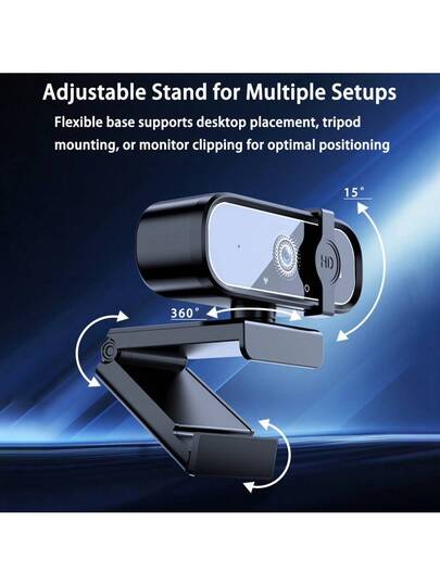 4K/2K/1080P USB Webcam Auto Focus, Privacy Cover, Plug Play Camera PC/Laptop, Zoom, Streaming, Remote Work view 7