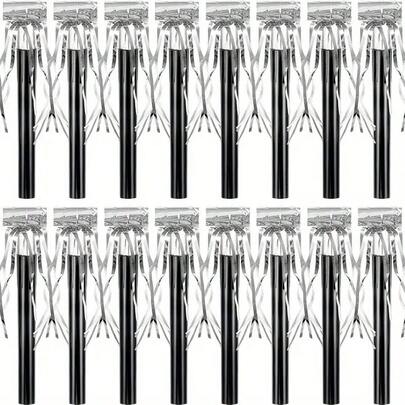 24件套派对助兴道具套装 - 包括哨子、拍手器、喇叭，黑金配色，是生日庆祝、节日、成人派对、体育赛事、婚礼、订婚等场合的理想之选。