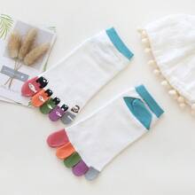 A Set Of Women's Short Tube Personality Cartoon Socks Colorful Toe Separator Five-Toe Socks For Girls - 5 - Xem 10