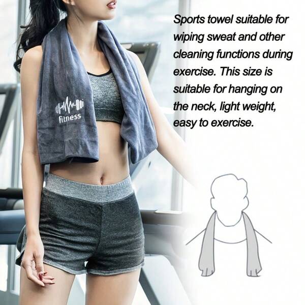 Toalla deportiva de 25*110cm, suave, absorbente, de secado rápido, adecuada para fitness, correr, ejercicio, yoga, actividades al aire libre, para secar el sudor