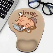Mouse Pad Wrist Support, Ergonomic Mouse Pad With Wrist Rest, Comfortable Mouse Pad With Smooth Wrist Rest, Suitable For Non Slip Base, Computer, Laptop, Office And Home - Multicolor - View 3