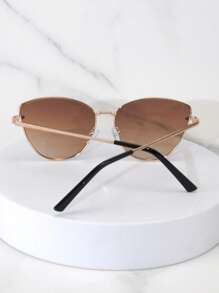 1 件装金属猫眼装饰眼镜女士新款欧美猫眼时尚眼镜个性街头风格时尚眼镜跨境时尚眼镜猫眼形墨镜