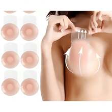 Reusable Seamless Silicone Nipple Covers, Invisible Breast Lift Tape, Anti-Slip Pasties, Solid Color Bra Accessories, 100% Silicone, Hand Washable,Easy To Clean Bra Accessories,Fits All Bust Sizes