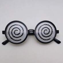 1pc Novelty Mosaic Glasses With Animated Eyes - Fun Party Accessory For Men & Women, Suitable For Events, Weddings, Birthdays, Bachelorette Parties, Graduations And Carnivals - Fashionable Glasses And Spiral Shapes, Eyewear Accessories