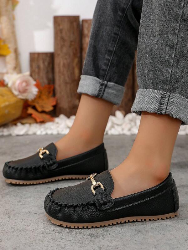 Mocasines para bebé de 2 a 5 años, nuevos zapatos de piel para niños de primavera/otoño, de un solo toque para ponerse, estilo coreano casual con suela blanda para niños y niñas