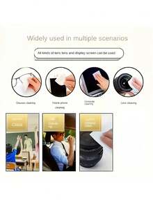 100 piezas de paños desechables para limpiar gafas - Paños limpiadores de lentes y pantallas para gafas, teléfonos y talla grande - Paños de limpieza convenientes e higiénicos, herramientas limpiadoras de gafas