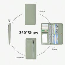 Unisex PU Leather Wallet Slim Credit Card Slots Zipper Closure Women Purse Long Wallet For Women Wallet Purse Wallet - Multicolor - View 2