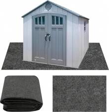 10 X 10 FT Outdoor Storage Shed, Waterproof Storage Shed Flooring, Soft Patio Furniture Carport Washable With Non-Slip Backing, Storage Shed Not Included (10x10FT) - 6x8.2英尺 - 查看 1