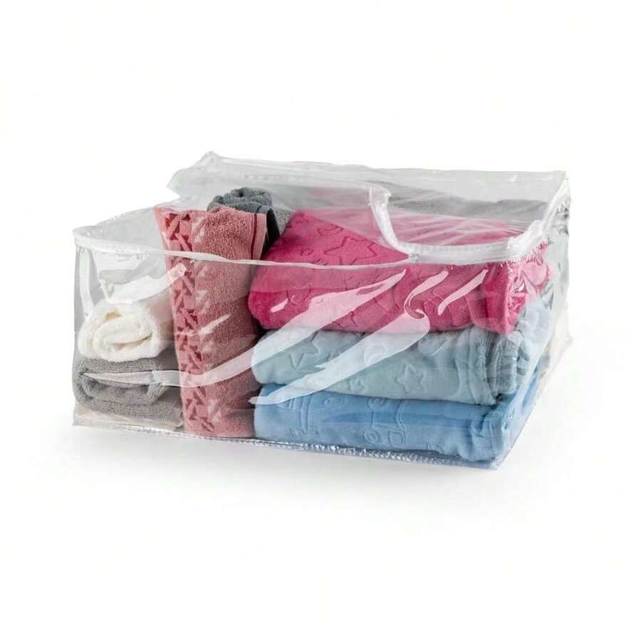 Saco Organizador Closet Edredom Cobertor Cobertas Roupas Com Zíper Multiuso 1 und