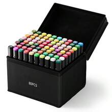 12/24/36/48 Colors Dual-Tip Alcohol-Based Marker Pens, Watercolor Brush Pens For Children Painting, Vivid Color, Quick-Drying, Halloween And Christmas Party Supplies