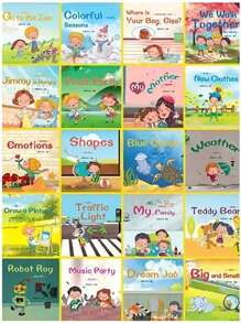 5 Preschool English Graded Reading Children's English Picture Books Enlightenment Early Education Storybooks 60 Books Christmas, Christmas Gifts, New Year Gifts Children's English Graded Reading Full 60 Books Children's Primary School Students Extracurricular Audio Companion Reading Picture Books