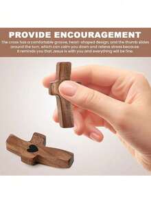 10 Pieces/1 Customized Wooden Heart Cross With Name Or Text, Encouraging Gift Small Wooden Cross, Hand-Held Pocket Cross, Fingertip Pressure Relief Religious Gift For Prayer Church Gift Easter Gift, God With You,Encouraging Gift,Multi-Functional, Ornamental,Reusable,Exquisite,Stylish,High-Quality,Colorful,Modern,Custom,Personalized,Unique,Customized Festival Party Supplies,Festive Calendar