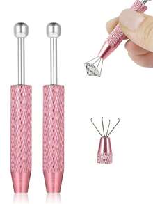 2pcs 4-Claw Ball Head Holder,Pick-Up Tool, Crystal Prong Tweezers Catcher Grabbers With 4 Claws, Piercing Jewelry Making Grasping Tools,Professional Diamond Bracket With 4 Claw Tattoo Accessories Stainless Steel Pearl Grab Holder Jewelry Making Jewelry Tools,Body Piercing Tool,For IC Chip Electronic Components Nails Clamping - Multicolor - View 14