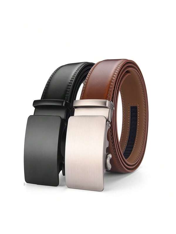 Męski pasek z prawdziwej skóry z automatyczną klamrą, modny i uniwersalny, idealny na jesień, Halloween, jesień i zimę, odpowiedni dla nastolatków, młodzieży, mężczyzn, na co dzień, na zewnątrz, do uprawiania sportu, na wakacje, jako prezent na ukończenie szkoły, urodziny, na co dzień