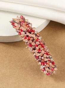 1 Stück handverzierte Haarspange mit glänzenden Strass-Steinen, stabil und nicht locker, für Dates und Partys, einfach zu stylen, Haarklammer, Haarspange, Haarclip, Haarschmuck