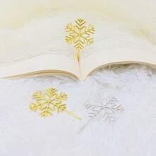 5PCS,Christmas Snowflake Cake Insert Label Plastic Snowflake Christmas Cake Decoration Accessories Paper Cup Dessert Decoration, Cake Decoration Items