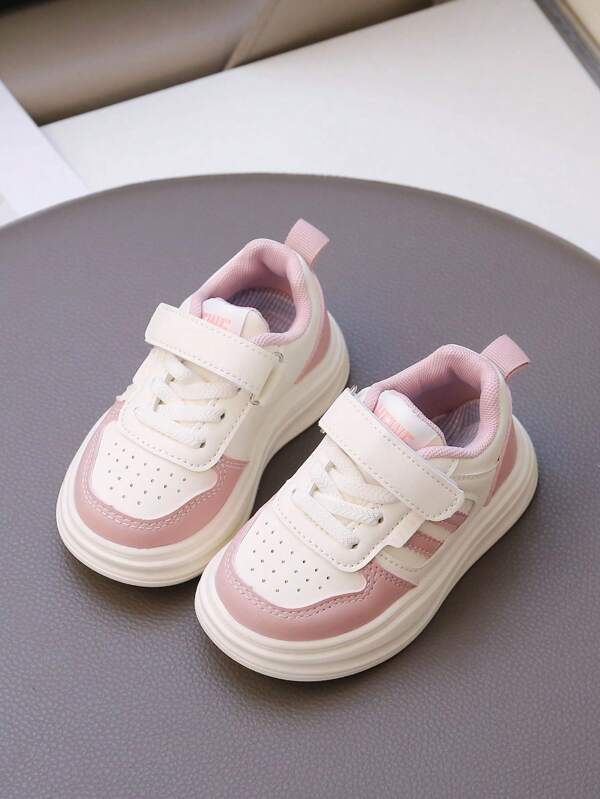 1 par de zapatillas de lona casuales de suela blanda para niños, zapatos deportivos para niños pequeños a prueba de resbalones de cuero para caminar