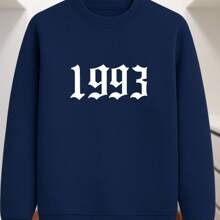 1993 Crew Neck Sweatshirt, Cold Weather Blouse, Men's Flannel Coat