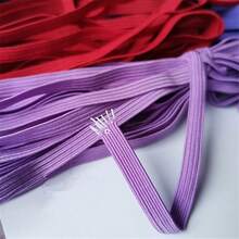 5yards 10mm Elastic Ribbon Sewing Elastic Band Colourful High Elastic Fiat Rubber Band Waist Band Stretch Rope Elastic Ribbon - Pick Colors - View 3