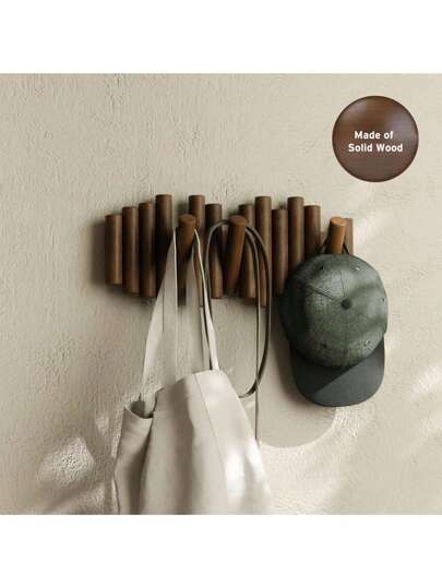 Garderobe aus Massivholz, Wandgarderobe, Eingangsgarderobe, nagelfreie Wandgarderobe