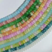 50/100pcs 5mmx8mm Imitation Jade, Agate, Abacus Beads, Loose Beads, Wheel Beads, Spacer Beads, Jewelry DIY Accessories, Bracelets, Keychains, Necklaces Craft Decorations, Beads Materials, Colorful - Please Choose a Color - View 4