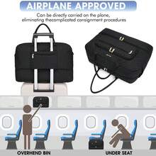 Large Women Travel Duffle Bag - Carry On Overnight Bag Weekend Travel Duffel Tote Bag Yoga Gym Bag With Wet Pocket Toiletry Weekender Overnight Bag For Travel Business Trips Sport , Personal Item Travel Bag With Shoes Compartment, Weekender Bag With Wet Pocket & USB Charging Port - 黑色 - 查看 5