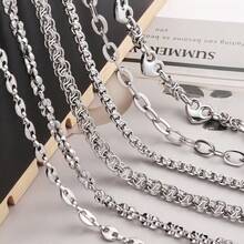 1m 304 Stainless Steel Jewelry Chain, Multi-Style DIY Bracelet Necklace Accessories, Handmade Clothing Chain, Non-Fading Decorative Chain - Various Styles - View 4