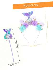 Bộ 2 băng đô đuôi tiên cá và sao biển sáng bóng, trang phục sinh nhật tiên cá cho bé gái, mũ đội đầu vương miện tiên cá, băng đô đính ngọc trai lấp lánh nhiều màu sắc, đồ trang trí hình sao và vỏ sò, đũa thần tiên tiệc tùng, thích hợp cho trang trí chủ đề công chúa dưới nước, mũ đội đầu trang phục công viên giải trí, tiệc sinh nhật, phụ kiện tóc lễ hội | Chi tiết lấp lánh | băng đô bền, đồ trang trí tiệc sinh nhật cho bé gái, quà tặng tiệc hóa trang cho bé gái - Nhiều màu - Xem 9