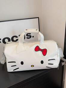 Sanrio 1个女士大号旅行手提包，可爱蝴蝶结单肩包，卡哇伊健身斜挎包，时尚礼物 - 彩色 - 查看 8