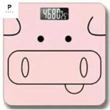 Básculas electrónicas humanas alta precisión diseño dibujos animados patrón aleatorio balanza digital peso corporal baño hogar pantalla lcd sofisticada fácil uso durable - Multicolor - Ver 8