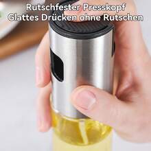 Essig- & Ölspender, Ölsprühflasche, Ölsprüher, Ölspender, Ölflasche, (100ml, 6er-Set), Olivensprüher, mit Ölpinsel, Reinigungsbürste, Trichter, Clip