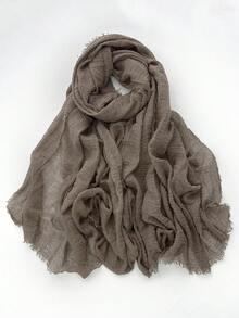 1pc Women Crinkle Hijab Scarf Soft Solid Color Abaya Accessories Head Scarves Plain Turban Shawls And Wraps Headband Winter Fall - Multicolor - View 32