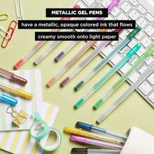 Gelly Roll Metallic Gel Pens - Pens For Scrapbook, Journals, Or Drawing - Colored Metallic Ink - Medium Line - 16 Pack,10405754 - Redwood - View 6