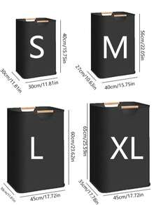 1 pezzo Cestino portabiancheria pieghevole a colore unito, nero, per vestiti, pantaloni, scarpe, jeans, stivali, gonne, cestino per il bucato, cesto per il bagno, cesto, cesto di stoccaggio, cesto portabiancheria pieghevole, cesto di stoccaggio per bambole