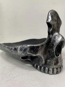 1 Stück abstrakte Schädel Blumentopf, kreative Horror Skulptur Blumenvase, individuelle Vase, Schädel Kunst Harz Vase Tischdekoration Zuhause, Wohnzimmer Deko Geschenk Vase, Halloween Zimmer Gothic Dekoration, Blumenvase, Blumentopf, Tischmittelpunkt, Pflanztopf, Blumenvasen