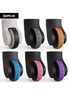 Silicone Luggage Wheel Covers, Bright Silicone Luggage Wheel Protectors, Shock-Absorbing Luggage Wheel Covers, Travel Accessories Luggage Wheel Covers, Premium Silicone Luggage Wheel Covers - Anti-Slip & Noise-Reducing Luggage Wheel Protectors, Multi-Color Options, Reduce Rolling Noise, Shock Protection, Easy To Install - Fashionable Travel Accessories, Make Luggage Roll Smoother - Multicolor - View 7