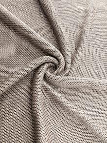 Women's Asymmetric Shawl Collar Y2K Style Batwing Sleeve Cropped Knit Top, Lightweight Sheer Pullover Sweater For Beach, Vacation, Autumn - Brown - View 9