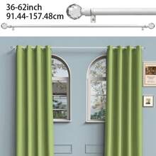 1 件优质水晶窗帘杆，适用于多种窗帘，安装简便，承重能力强，多种尺寸可选，适用于窗户，可调节窗帘杆，适用于卧室、客厅