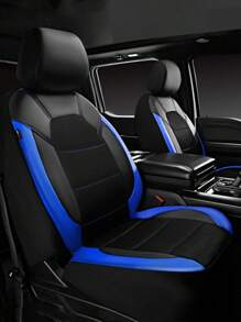 全套汽车座椅套（5座/9件），前排座椅套（2座/4件），通用型汽车座椅套，采用皮革和3D透气网布制成，拉链设计，预留头枕开口，适用于轿车、卡车和SUV，兼容安全气囊。9件套包含：2个前排座椅套、1个靠背套、1个后排座椅套和5个头枕套。4件套包含：2个前排座椅套和2个头枕套。