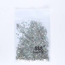 1440pcs White AB SS3-SS30 Round Glass Rhinestone With Silver Bottom For Clothing And Accessories - White AB - View 25